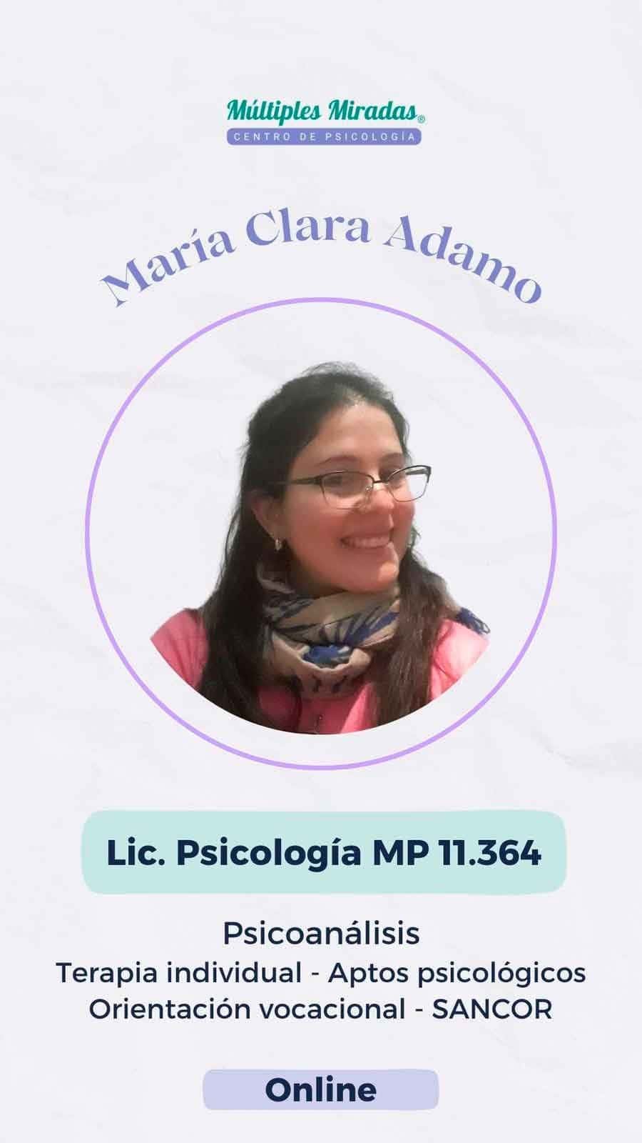 Lic. María Clara Adamo
